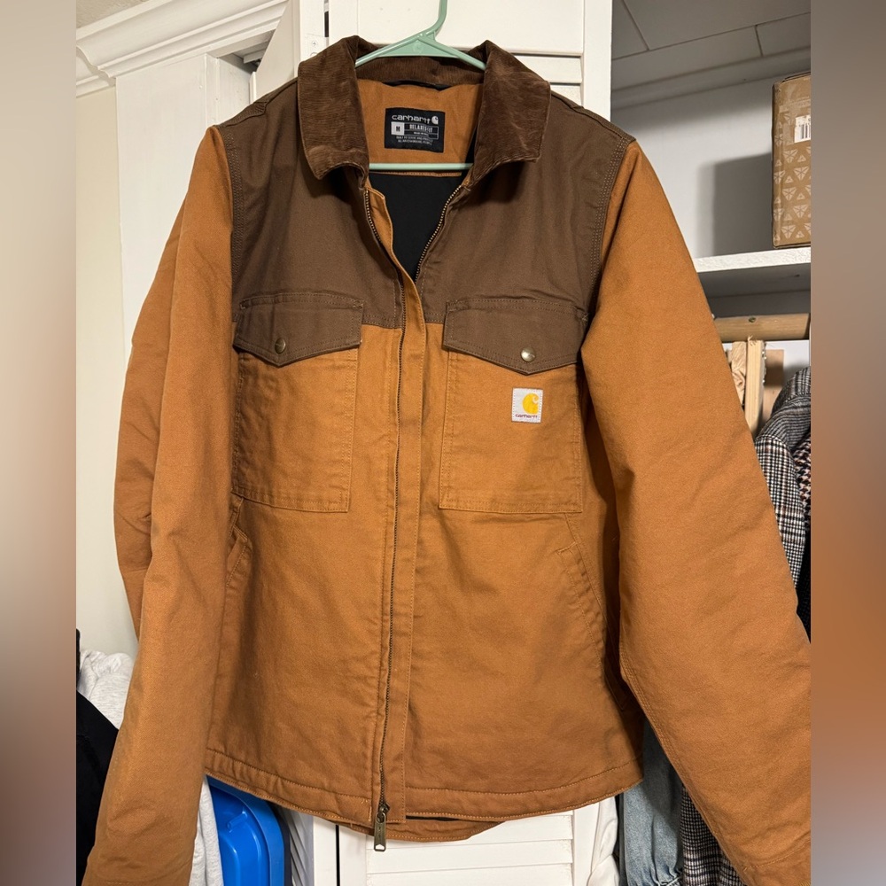 Carhartt Corduroy Jacket in Brown and Orange
